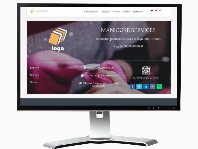 Vizītkartes tipa mājas lapu izstrāde. Dizains № 104