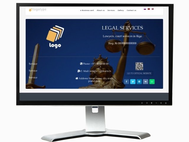Vizītkartes tipa mājas lapu izstrāde. Dizains № 105