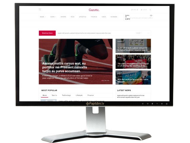 Interneta portāla mājas lapas izstrāde. Web dizains Nr. 43